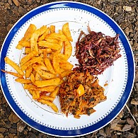 Panquecas de lentilha e quinoa