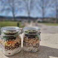 Salada no frasco