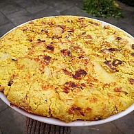 Gratinado de espargos e tomate cherry
